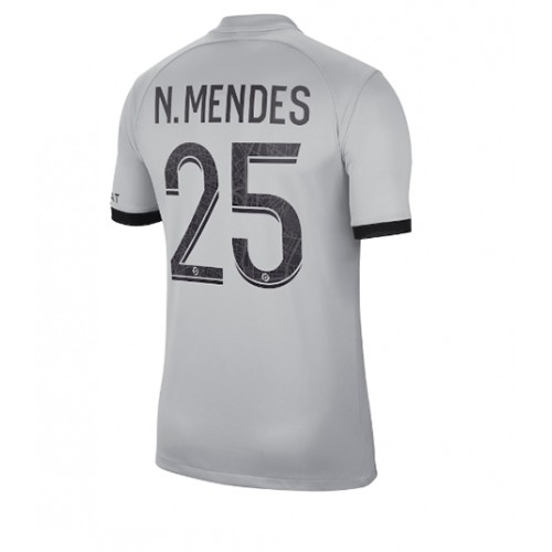 Paris Saint-Germain Nuno Mendes #25 Bortedrakt 2022-23 Kortermet Paris Saint-Germain Nuno Mendes #25 Bortedrakt 2022-23 Kortermet